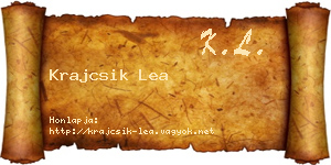 Krajcsik Lea névjegykártya